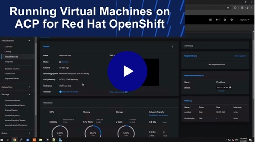 Red Hat OpenShift Virtualization running on APEX Cloud Platform video